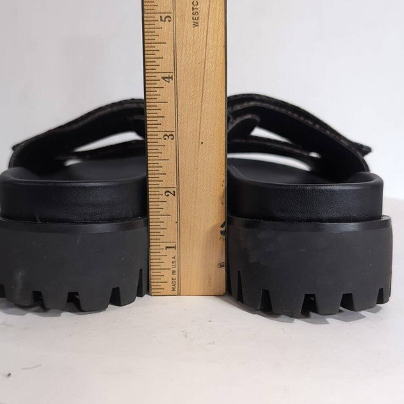 Sam Edelman Women's Brown Leather Eliana Lug Sole Slide Sandals 7.5 Brown - Picture 9 of 14